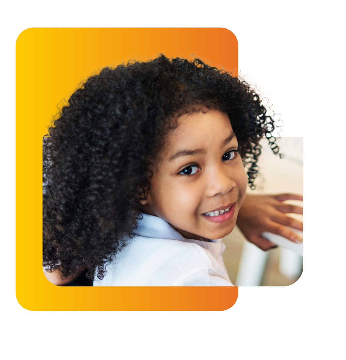 Young girl smiling at the camera - Family support services