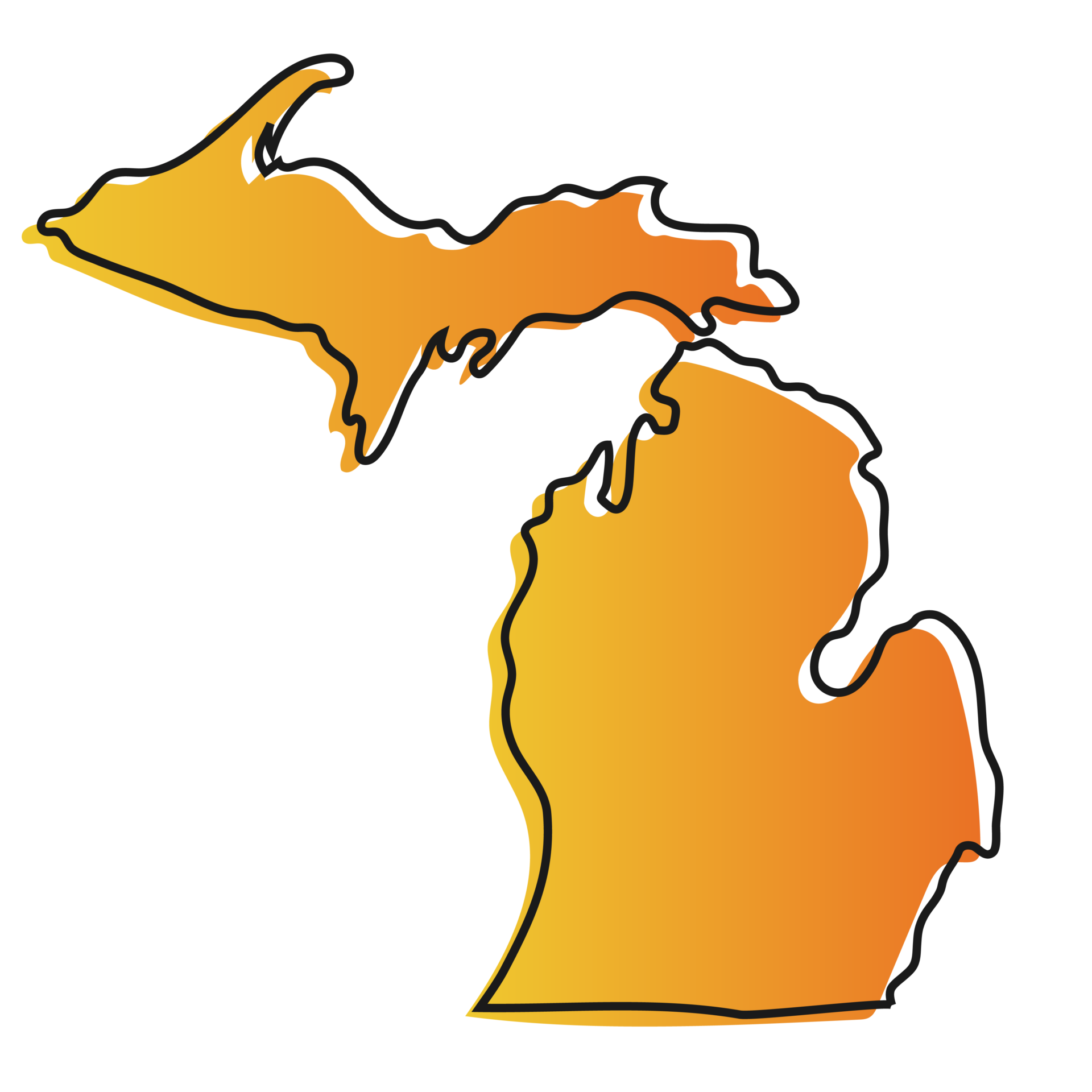 Illustration of the state of Michigan