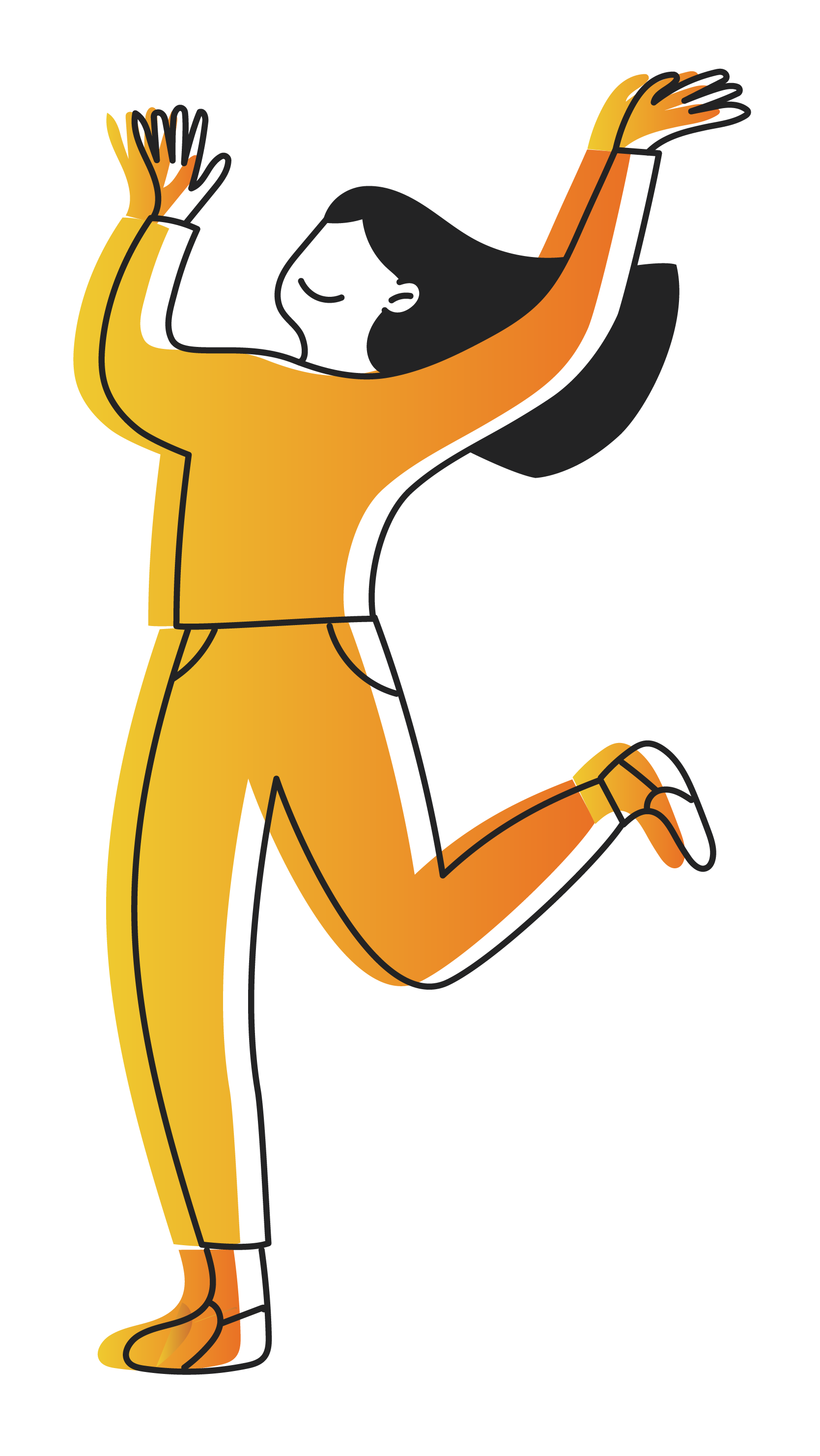 Illustration of a woman jumping