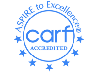 Aspire to Excellence CARF accredited logo